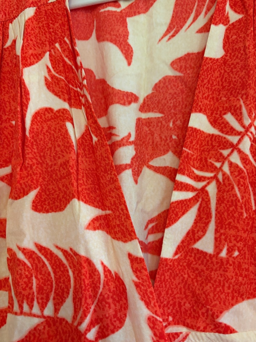 XIX Palms Wrap Maxi Dress in Orange Floral Print - Picture 4 of 5